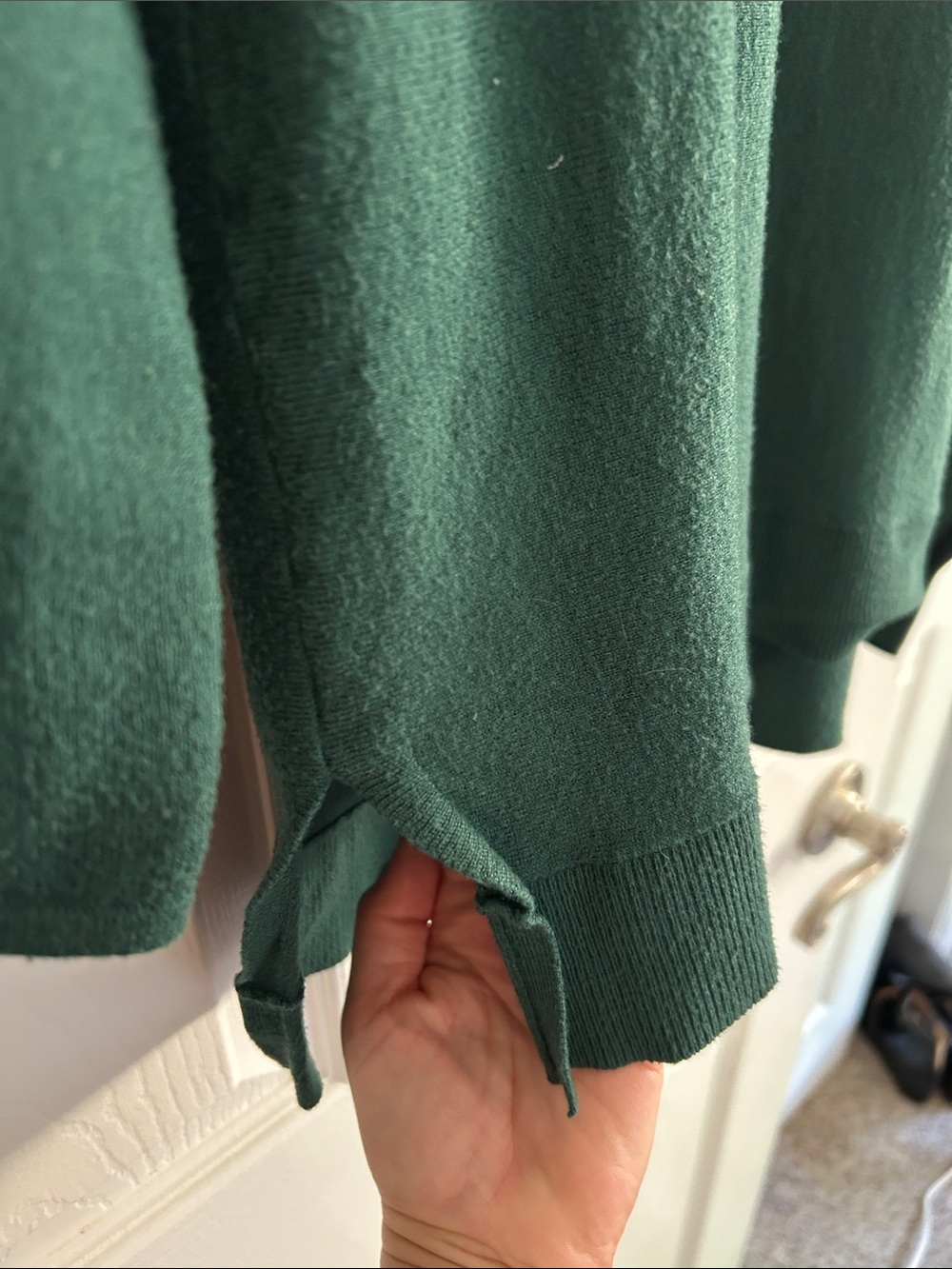 Michael Kors Green Oversized Hi Low Tunic Sweater Top L - Picture 5 of 10
